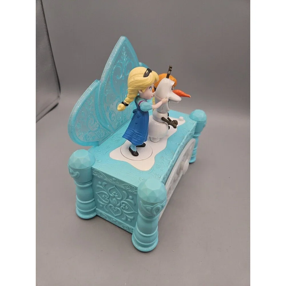 Disney Frozen Do You Want to Build A Snowman Jewelry Music Box Elsa Anna Olaf